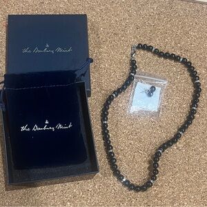 Midnight Spell Black Pearl Necklace with Matching Earrings